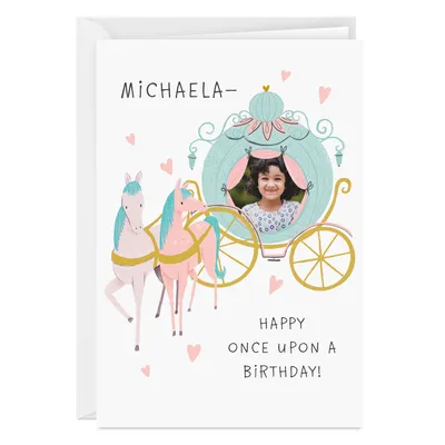Personalized Princess Theme Photo Card for Kid for only USD 4.99 | Hallmark