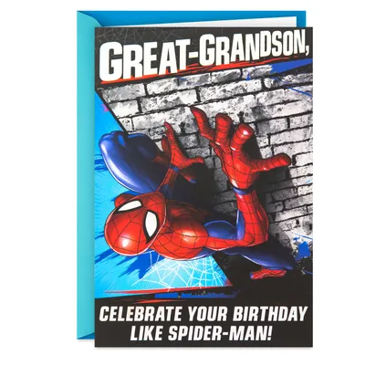 Marvel Spider-Man Fun and Adventure Birthday Card for Great-Grandson for only USD 2.99 | Hallmark