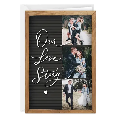 Our Love Story Letter Board Folded Love Photo Card for only USD 4.99 | Hallmark