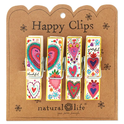 Natural Life Hearts Happy Clips, Set of 4 for only USD 14.99 | Hallmark