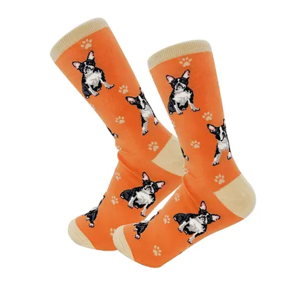E&S Pets Boston Terrier Novelty Crew Socks for only USD 11.99 | Hallmark