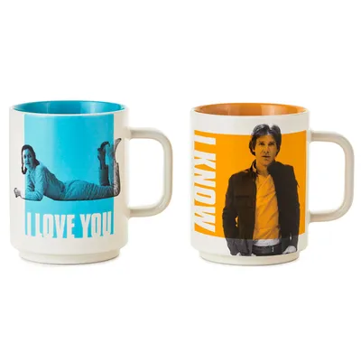 Star Wars™ Han Solo™ and Princess Leia™ Bespin™ I Love You I Know Stacking Mugs, Set of 2 for only USD 29.99 | Hallmark