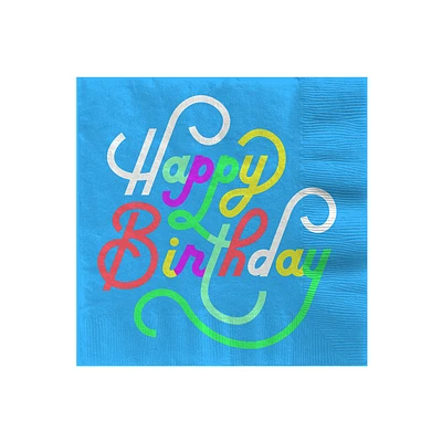 Blue "Happy Birthday" Cocktail Napkins, Set of 16 for only USD 4.49 | Hallmark