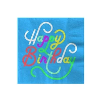 Blue "Happy Birthday" Cocktail Napkins, Set of 16 for only USD 4.49 | Hallmark