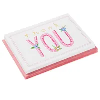 Pink Lettering Blank Thank-You Notes, Pack of 10 for only USD 4.49 | Hallmark