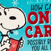 Peanuts® Snoopy Smiles Funny Christmas Card With Mini Cards for only USD 6.99 | Hallmark