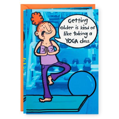 Yoga Fart Joke Funny Birthday Card
