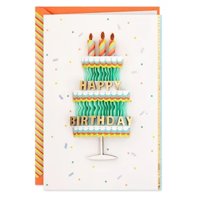 3D Birthday Cake Happy Birthday Card for only USD 8.99 | Hallmark