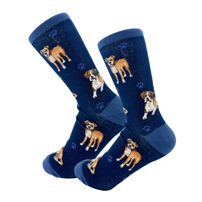 E&S Pets Boxer Novelty Crew Socks for only USD 11.99 | Hallmark
