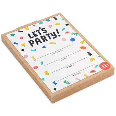 Colorful Confetti Fill-in-the-Blank Party Invitations, Pack of 20 for only USD 8.99 | Hallmark