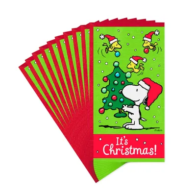 Peanuts® Money Holder Christmas Cards, Pack of 10 for only USD 7.99 | Hallmark
