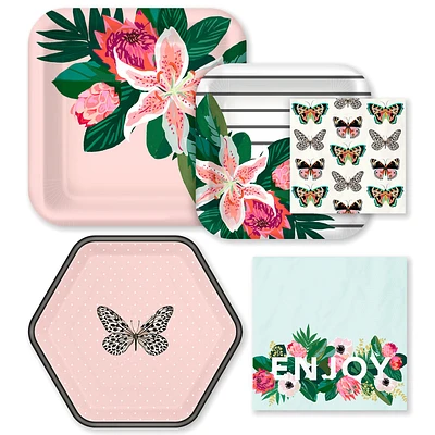 Butterflies and Blooms Party Essentials Set for only USD 3.99-4.99 | Hallmark