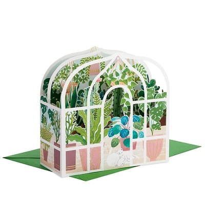 Greenhouse Plants and Cats 3D Pop-Up Card for only USD 7.99 | Hallmark