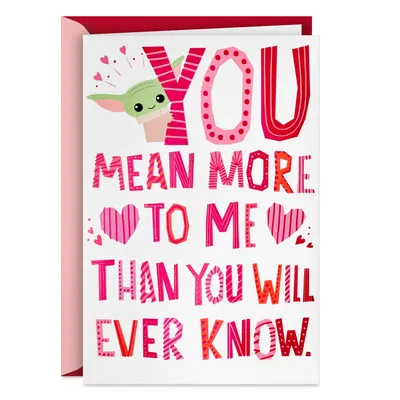 Star Wars: The Mandalorian™ Grogu™ Musical Pop-Up Valentine's Day Card With Light for only USD 9.99 | Hallmark