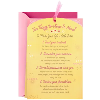 Life Advice Poster Birthday Card for Daughter for only USD 5.59 | Hallmark
