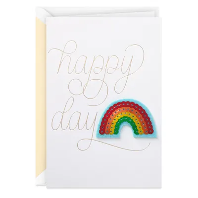 Happy Day Sequin Rainbow Birthday Card for only USD 7.99 | Hallmark