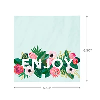 Floral "Enjoy" Dinner Napkins, Set of 16 for only USD 4.99 | Hallmark