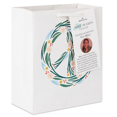 6.5" Botanical Peace Symbol Small Holiday Gift Bag for only USD 2.49 | Hallmark