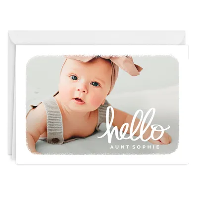 Hello Horizontal Folded Thinking of You Photo Card for only USD 4.99 | Hallmark