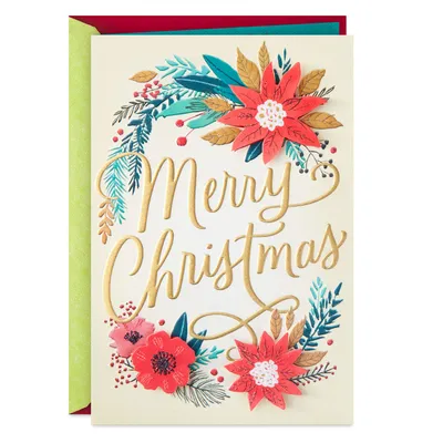 Poinsettia Wreath Christmas Card for Someone Special for only USD 5.59 | Hallmark