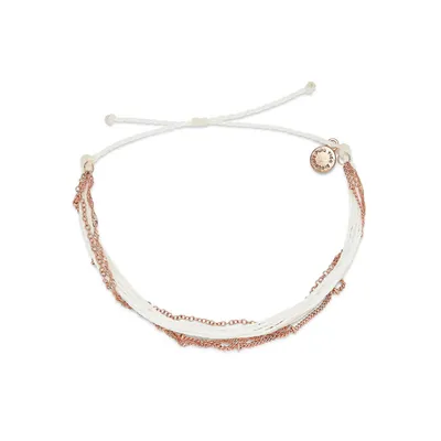 Pura Vida Multistrand White and Rose Gold Chain Bracelet for only USD 16.00 | Hallmark