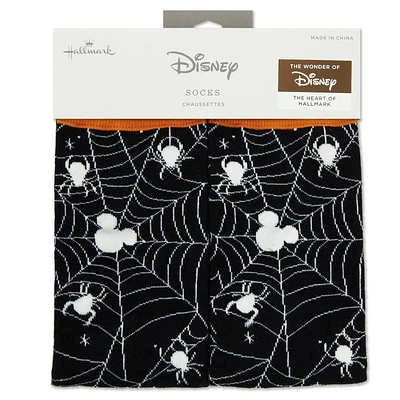 Disney Mickey Mouse Spiderweb Glow-in-the-Dark Crew Socks for only USD 16.99 | Hallmark