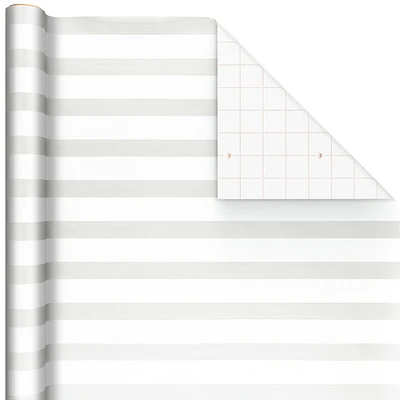 White and Pearl Stripe Wrapping Paper, 15 sq. ft. for only USD 6.99 | Hallmark