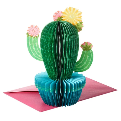 All Sun, All Fun Flowering Cactus Honeycomb 3D Pop-Up Card for only USD 6.99 | Hallmark