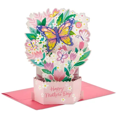 Tulips and Butterflies Musical 3D Pop-Up Mother's Day Card With Motion for only USD 11.99 | Hallmark