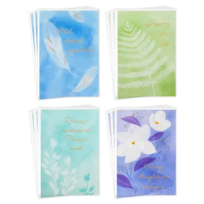 Serene Flowers Assorted Sympathy Cards, Pack of 12 for only USD 7.99 | Hallmark