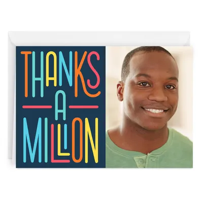 Personalized Thanks a Million Thank-You Photo Card for only USD 4.99 | Hallmark