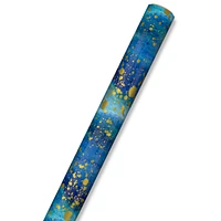 Blue Watercolor With Gold Splatter Wrapping Paper, 20 sq. ft. for only USD 4.99 | Hallmark