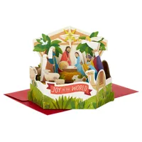 Joy to the World Nativity Scene 3D Pop-Up Christmas Card for only USD 7.99 | Hallmark