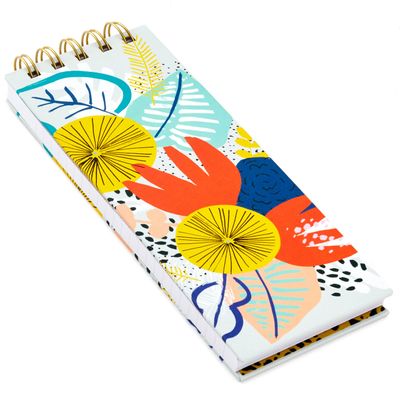 Tropical Floral Tall Spiral Notebook