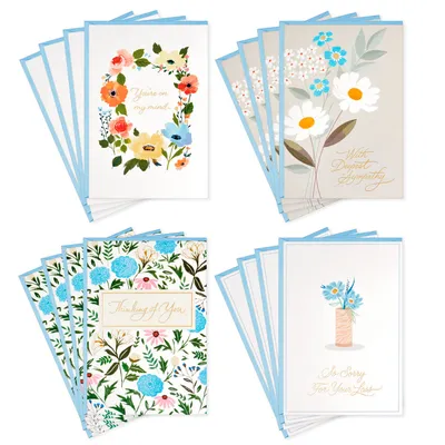 Peaceful Flowers Boxed Sympathy Cards Assortment, Pack of 16 for only USD 9.99 | Hallmark