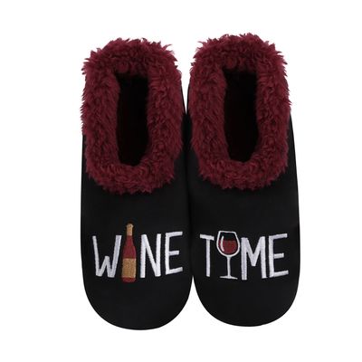 snoozies! Wine Time Women's Pairables Slippers, Small