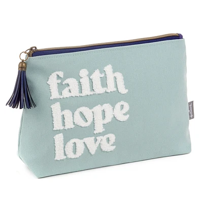Faith, Hope, Love Blue Canvas Pouch for only USD 19.99 | Hallmark