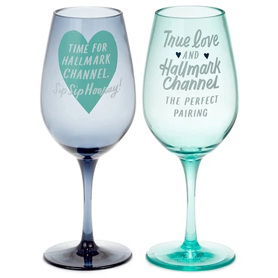 Hallmark Channel Perfect Pairing Acrylic Wine Glasses, Set of 2 for only USD 24.99 | Hallmark