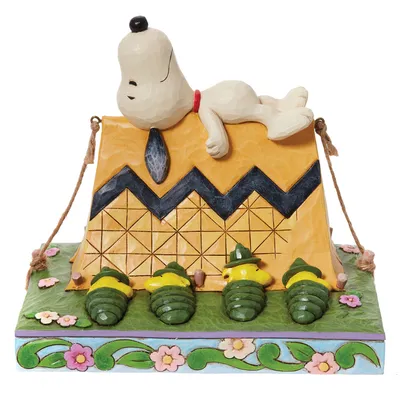 Jim Shore Peanuts Snoopy and Woodstock Camping Figurine, 6" for only USD 79.99 | Hallmark
