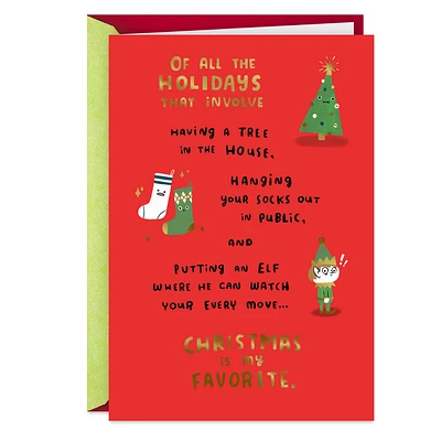 You're One of My Favorites Funny Christmas Card for only USD 2.99 | Hallmark