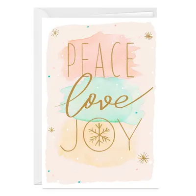 Peace, Love, Joy Folded Holiday Photo Card for only USD 4.99 | Hallmark