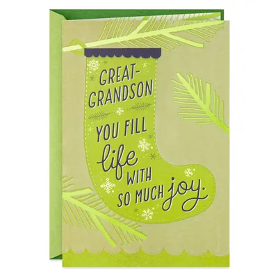 Love and Joy Christmas Card for Great-Grandson for only USD 3.99 | Hallmark