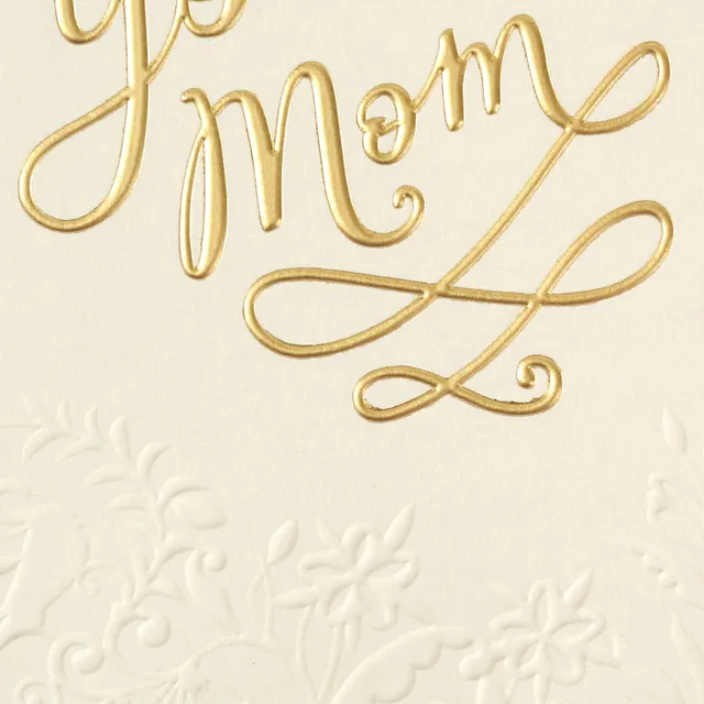 I Love You Because' Valentine's Day Card With Gold Foil