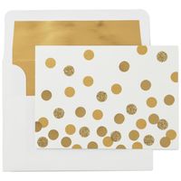 Gold Dots on Ivory Blank Note Cards, Box of 10 for only USD 11.99 | Hallmark