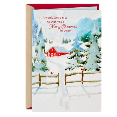 Cozy House in Snowy Woods Across the Miles Christmas Card for only USD 3.99 | Hallmark