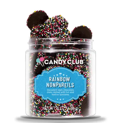Candy Club Dark Chocolate Rainbow Nonpareils in Jar, 6 oz. for only USD 7.99 | Hallmark