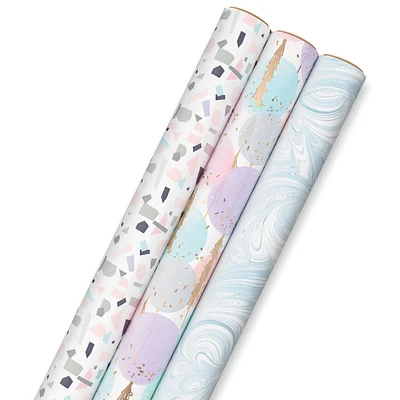 Modern Muted 3-Pack Wrapping Paper, 55 sq. ft. total for only USD 16.99 | Hallmark