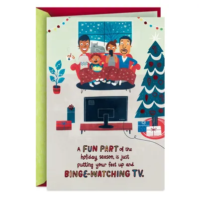Holiday Season Binge-Watching TV Funny Christmas Card for only USD 4.59 | Hallmark