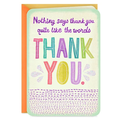 Colorful Letters Simply Said Thank-You Card for only USD 2.99 | Hallmark