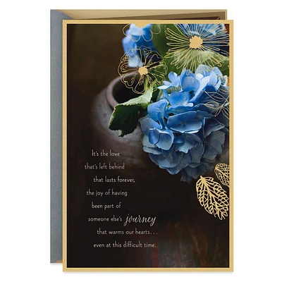 Love Lasts Forever Blue Hydrangea in Vase Sympathy Card for only USD 2.99 | Hallmark